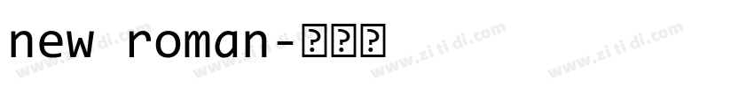 new roman字体转换
